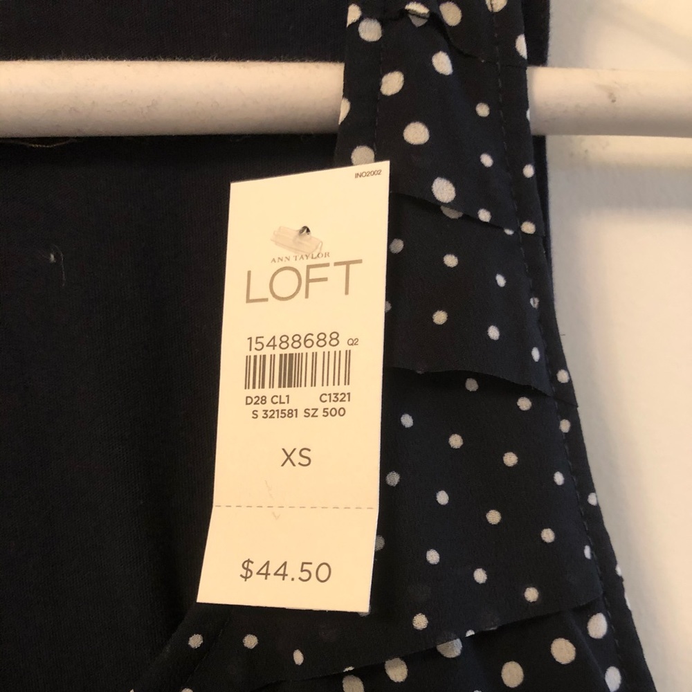 Loft top - XS- NWT - Navy blue and white - Picture 3 of 6